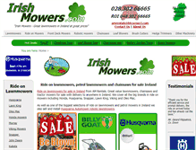 Tablet Screenshot of irishmowers.com